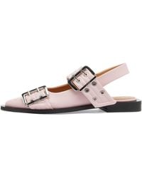 Ganni - Feminine Buckle Ballerina - Lyst