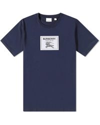 Burberry - Roundwood Label T-Shirt - Lyst