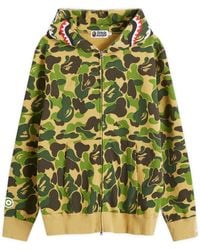 A Bathing Ape - Abc Camo Shark Full Zip Hoodie - Lyst