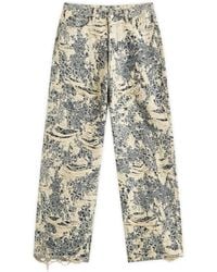 Acne Studios - 1981 U Distressed Monogram Loose Fit Jeans - Lyst