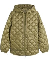 Moncler - Shiny Quilted Hood Overshirt - Lyst