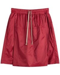 Rick Owens - X Moncler Kiltshorts Drawstring Shorts - Lyst