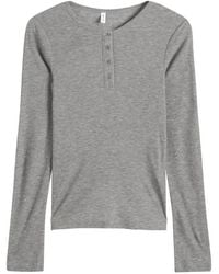 Samsøe & Samsøe - Sadodo Long Sleeve Henley Top - Lyst