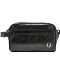 fred perry black messenger bag