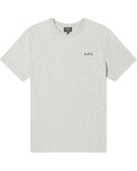 A.P.C. - Wave Back Print T-Shirt - Lyst