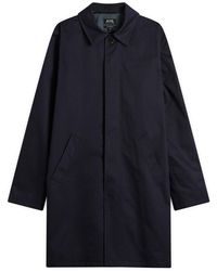 A.P.C. Urban Mac Coat in Black for Men | Lyst