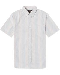 Beams Plus - Bd Short Sleeve Shadow Stripe Shirt - Lyst
