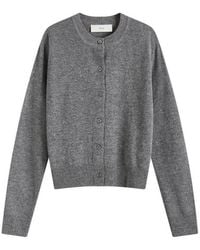 DUNST - Essential Crewneck Knit Cardigan - Lyst