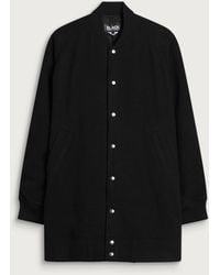 Comme des Garçons - Comme Des Garçons Wool Nylon Asymmetric Long Bomber Jacket Ja - Lyst