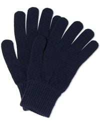 Sunspel Recycled Cashmere Glove - Blue