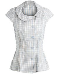 Peachy Den - Missy Asymmetric Stretch Blouse Presented By End - Lyst
