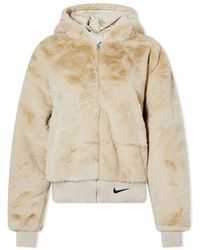 nike fluffy coat