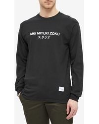 MKI Miyuki-Zoku Long Sleeve Classic Logo Tee - Black