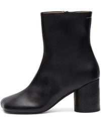Maison Margiela - Mm6 Heeled Moulded Toe Ankle Boots - Lyst