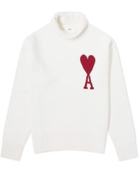 Ami Paris - Ami Adc Funnel Knit Sweater - Lyst