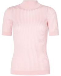 Versace - High Neck Knitted Top - Lyst