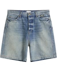 Rhude - Boxy Traxedo Denim Shorts - Lyst