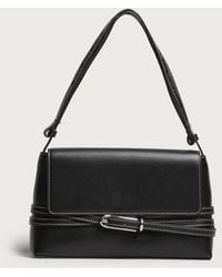 Liffner - Belted Grained Leather Shoulder Bag - Lyst