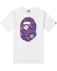 A Bathing Ape - Colour Camo Big Ape Head T-Shirt - Lyst