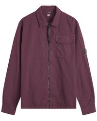 C.P. Company - Organic Gabardine Zip Overshirt - Lyst