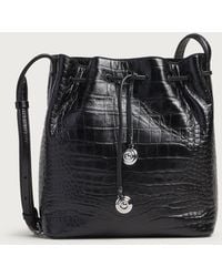 Liffner - Charm Croc Embossed Bucket Bag - Lyst