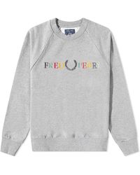 Fred Perry - Embroidered Logo Crew Sweat - Lyst