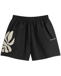 MKI Miyuki-Zoku - Presented By End. Botanical Print Wide Leg Shorts - Lyst
