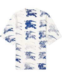 Burberry - All Over Ekd Print T-Shirt - Lyst