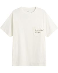 Universal Works - Script Logo Pocket T-Shirt - Lyst