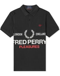 Fred Perry - X Pleasures Logo Polo Shirt - Lyst