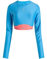 On Shoes - Train Lg Sleeve Crop Top - Lyst
