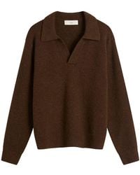 DUNST - Open Collar Knit Jumper - Lyst