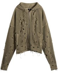 THUG CLUB - Distressed Knitted Hoodie - Lyst