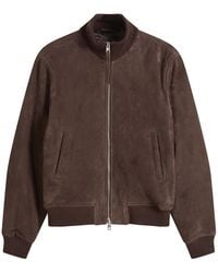 Closed - Suede Bomber Jacket - Lyst