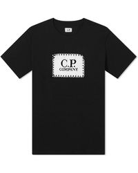 C.P. Company - 30/1 Jersey Label Style Logo T-Shirt - Lyst