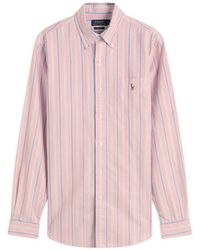 Polo Ralph Lauren - Button Down Stripe Oxford Shirt - Lyst