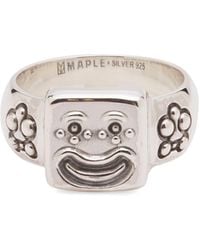 MAPLE - Smiley Signet Ring - Lyst