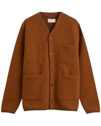 Universal Works - Wool Fleece Cardigan - Lyst