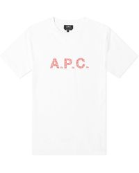 A.P.C. - James Paisley Logo T-Shirt - Lyst