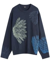 Paul Smith - Pixilated Flower Crew Sweater - Lyst