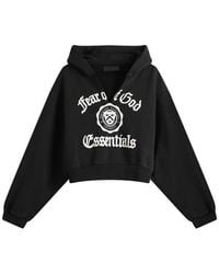 Fear Of God - Heavy Fleece Cropped V-Neck Hoodie - Lyst