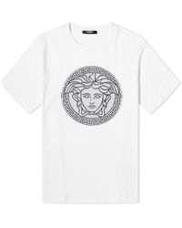 Versace - Embroidered Medusa T-Shirt - Lyst