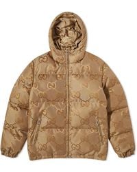Gucci - Jumbo Gg Jacquard Down Hooded Jacket - Lyst