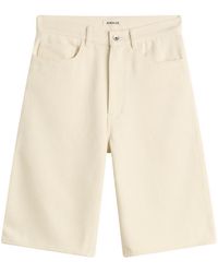 AURALEE - Denim Wide Shorts - Lyst