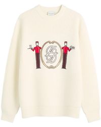 Drole de Monsieur - Drole De Monsieur Jacquard Groom Knit Jumper - Lyst