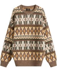 Beams Plus - Fair Isle Crew Neck Jumper - Lyst