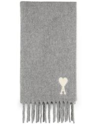 Ami Paris - Hairy Alpaca Wool Scarf - Lyst