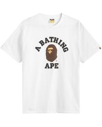 A Bathing Ape - College T-Shirt - Lyst