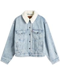 Levi's - Denim Sherpa Trucker Jacket - Lyst