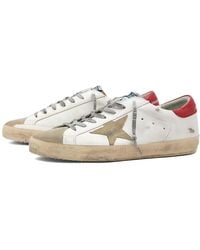 Golden Goose - Super-Star Leather Suede Toe Sneakers - Lyst